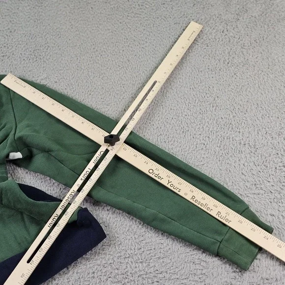 Lacoste Sport Hoodie Mens Medium Green White Navy Full Zip Sweatshirt Jacket - Picture 10 of 10